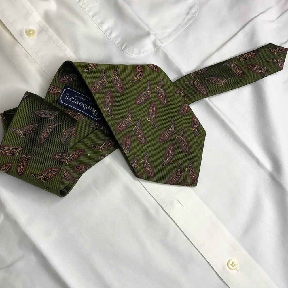 Burberry Vintage Printed Silk Tie
